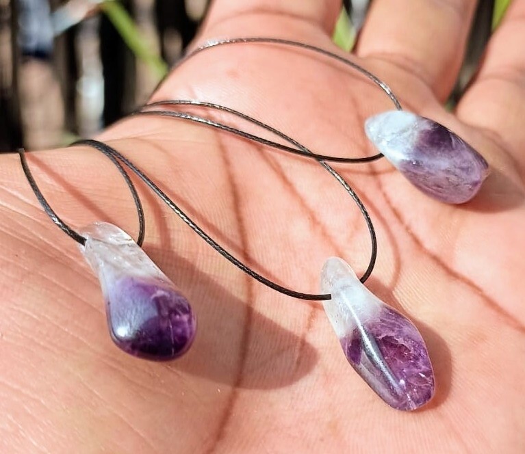 Amethyst minimalist pendant 