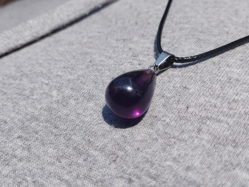 Amethyst drop pendant