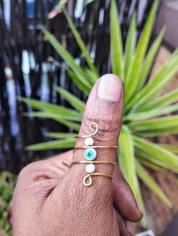 Copper wire spiral ring