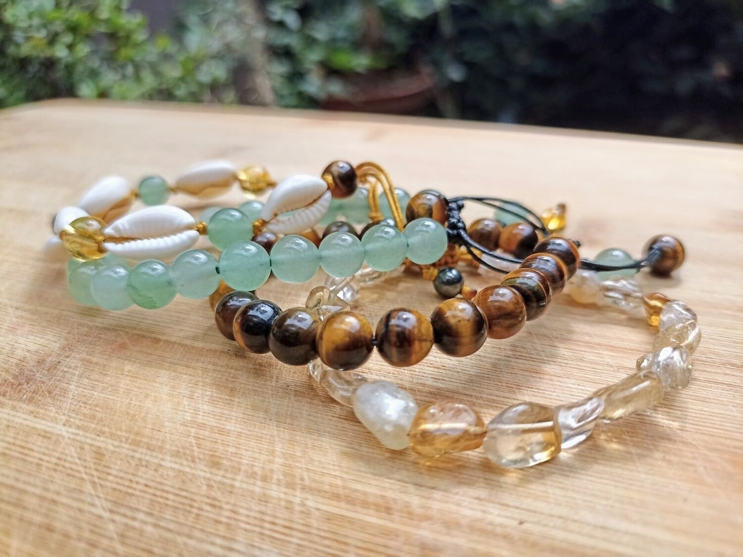 Abundance 8mm bead &amp; Nuggets bracelet set