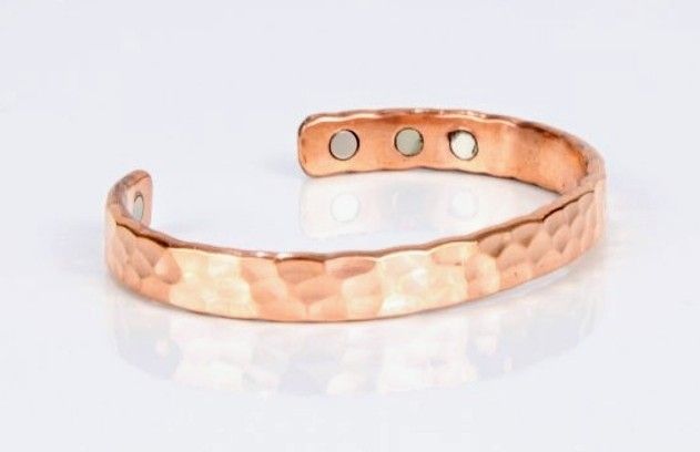 Hammered Magnetic Copper bracelet 