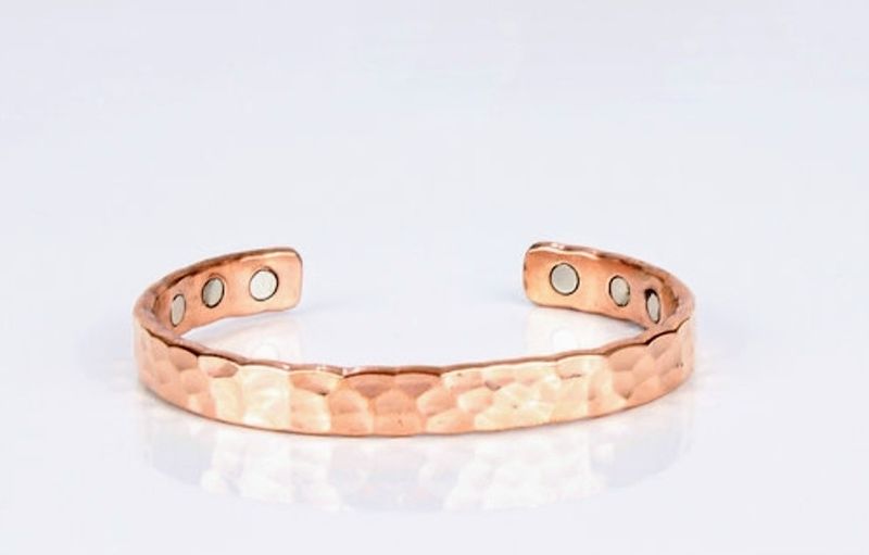 Hammered Magnetic Copper bracelet 