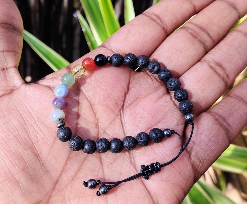 7 Chakra Bracelet – Lava Stone Essential Oil Bracelet