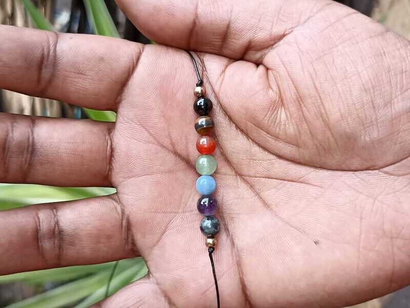 7 Chakra Bracelet – Crystal Chip Adjustable Bracelet