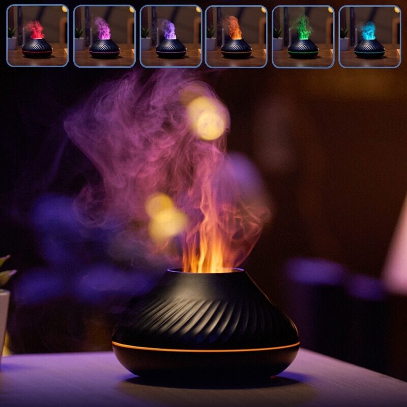 Colorful Flame Aromatherapy Humidifier