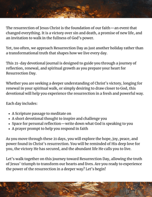 Resurrection Day:  A 21-Day Devotional Journal