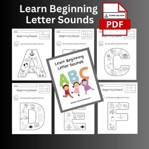 Beginning Letter Sounds Coloring Worksheets for Letters A-Z