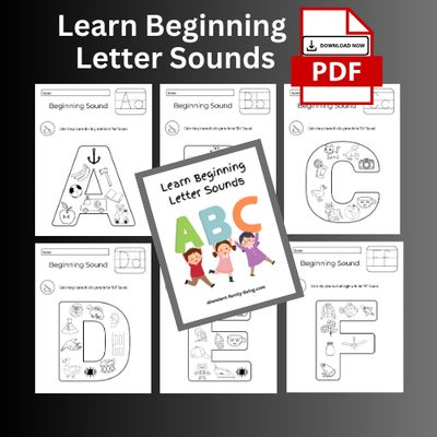 Beginning Letter Sounds Coloring Worksheets for Letters A-Z