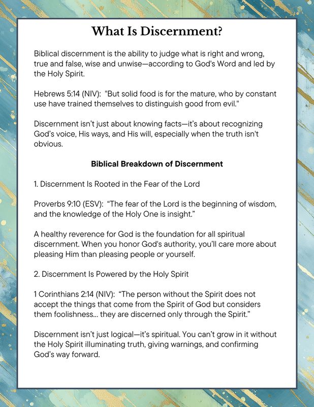7 Biblical Ways to Grow in Discernment | Printable Bible Study Guide &amp; Reflection Journal