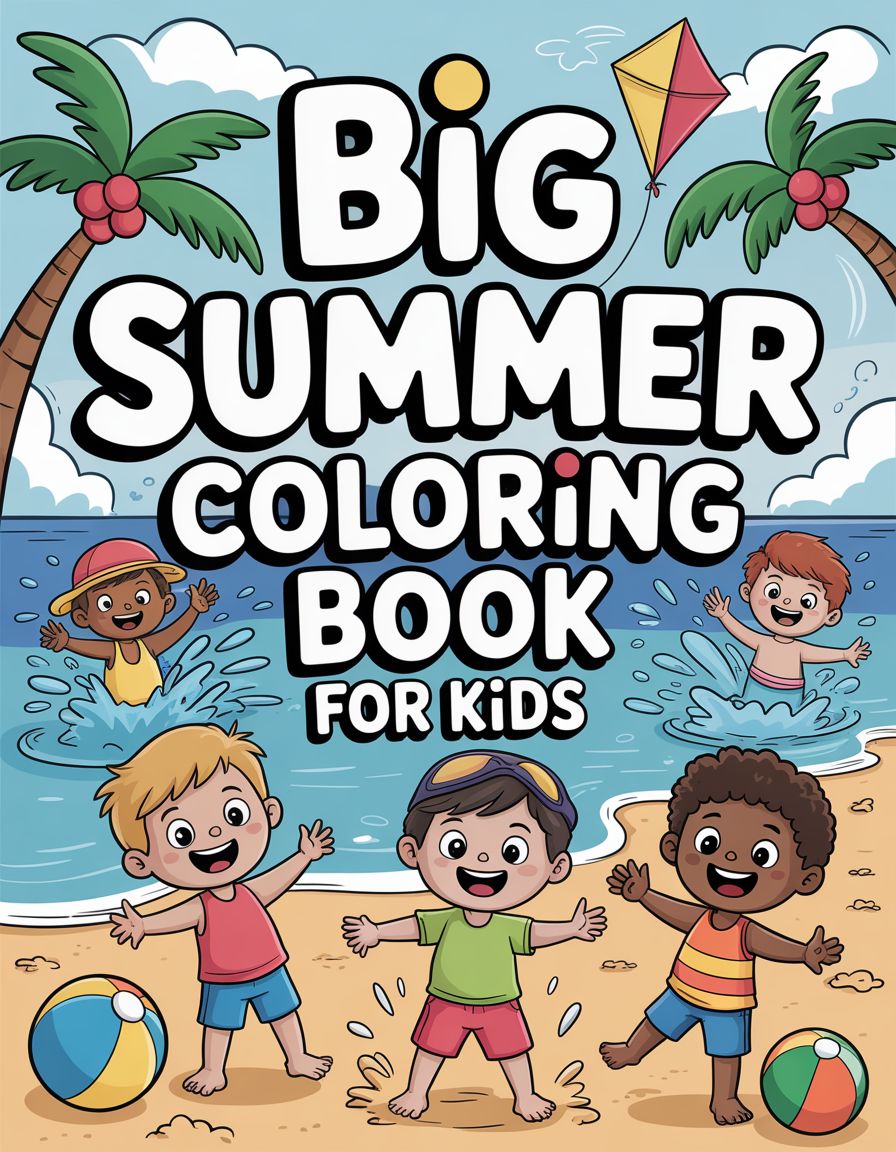 Big Summer Coloring Book for Kids – 80 Fun-Filled Pages of Summer Adventures!
