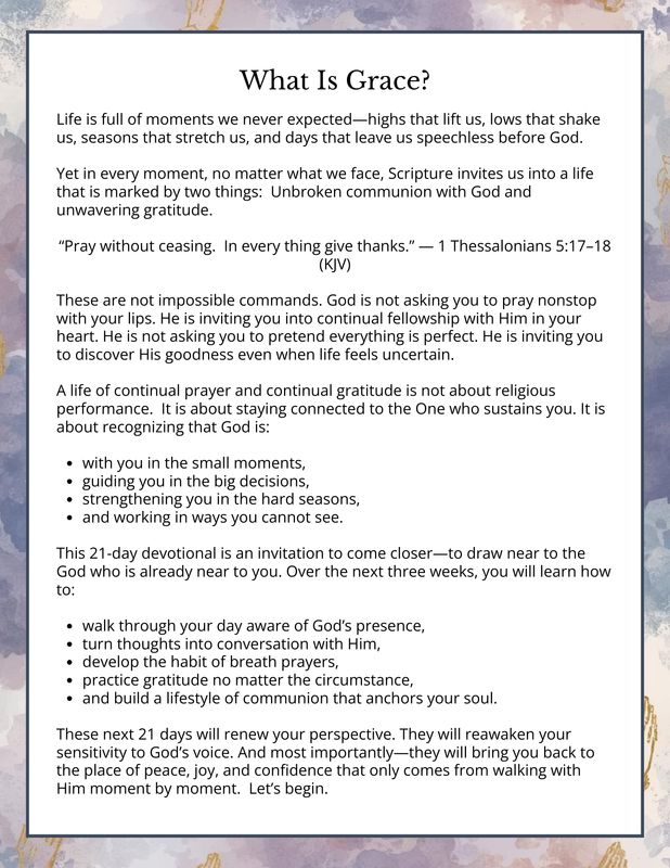 Living in Constant Prayer and Gratitude — 21-Day Devotional Journal