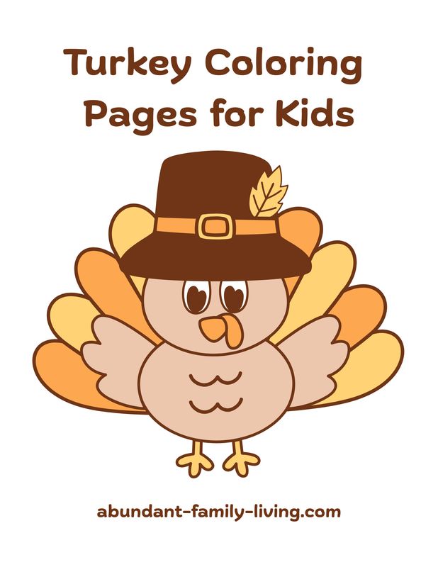 Turkey Coloring Pages for Kids | Thanksgiving Coloring Pack | 17 Printable Turkey Coloring Sheets | Homeschool &amp; Classroom Activity