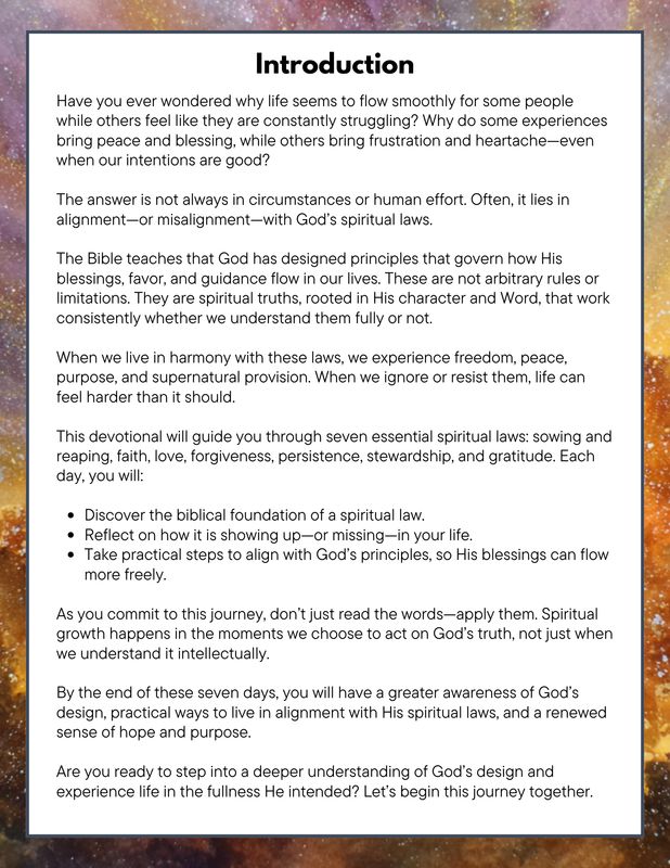 Living in Alignment with God’s Spiritual Laws – A 7-Day Devotional