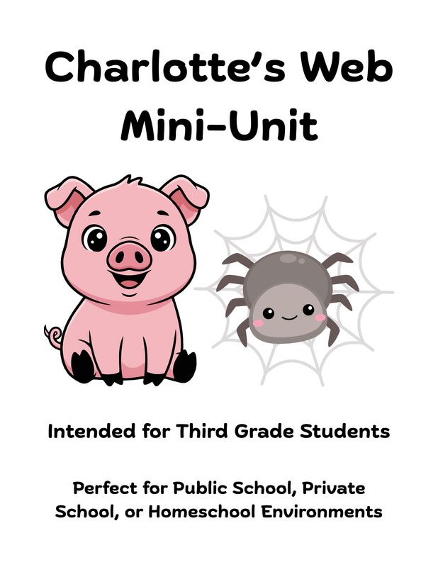 Charlotte’s Web Mini-Unit | Third Grade Literature Study | Printable Book Companion