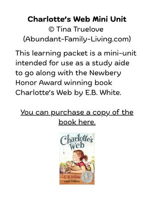 Charlotte’s Web Mini-Unit | Third Grade Literature Study | Printable Book Companion