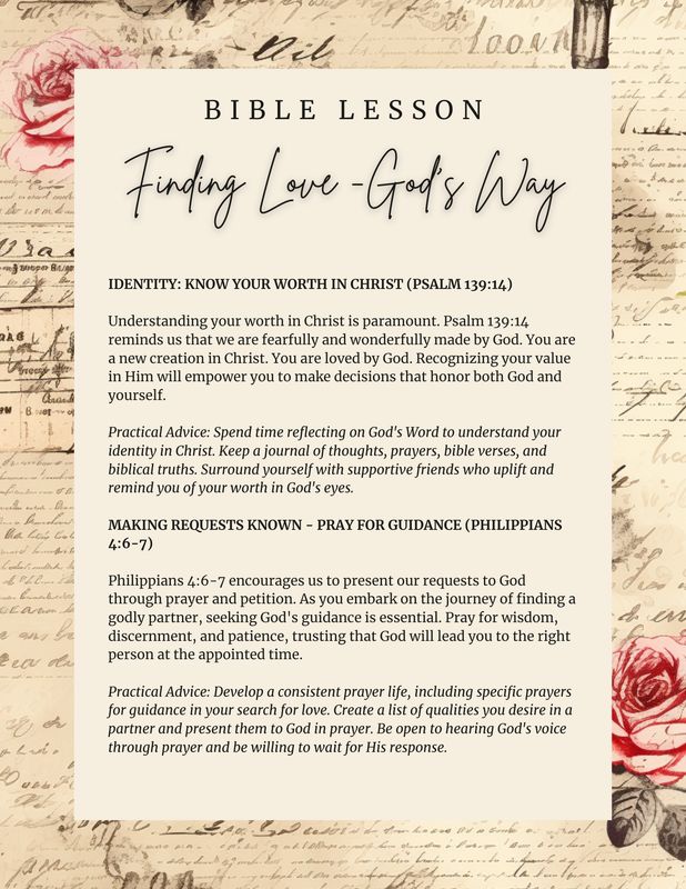 Finding Love God's Way - Bible Lesson