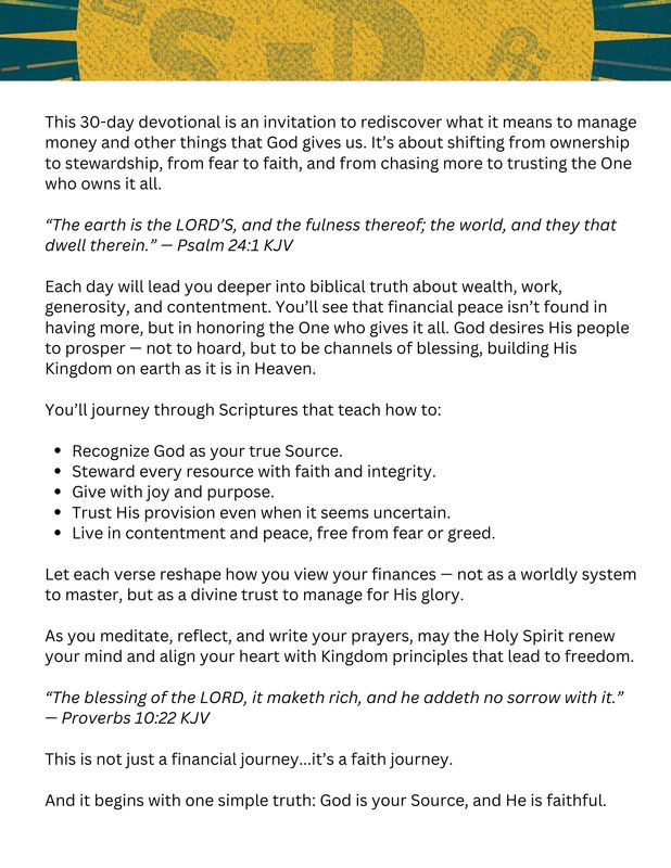 Kingdom Stewardship Over Money