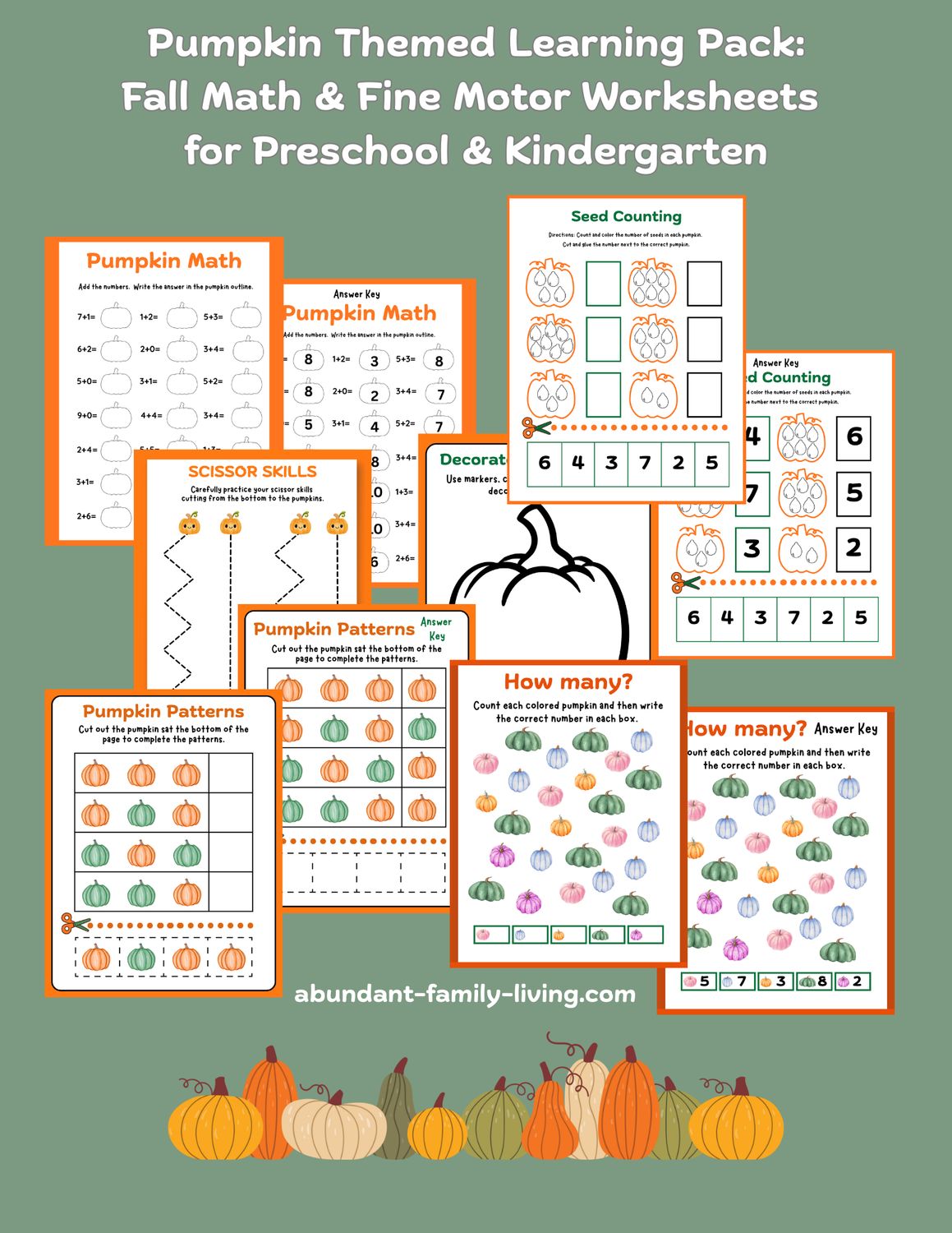Pumpkin Themed Learning Pack