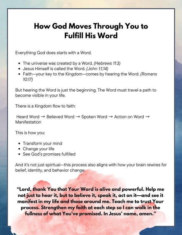 Faith in Motion:  From Hearing to Manifestation Study Guide