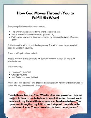 Faith in Motion:  From Hearing to Manifestation Study Guide