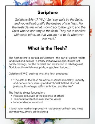 “How to Overcome the War Between the Flesh and the Spirit” Bible Study Guide – Printable Christian Devotional &amp; Reflection Workbook (Galatians 5 Study)