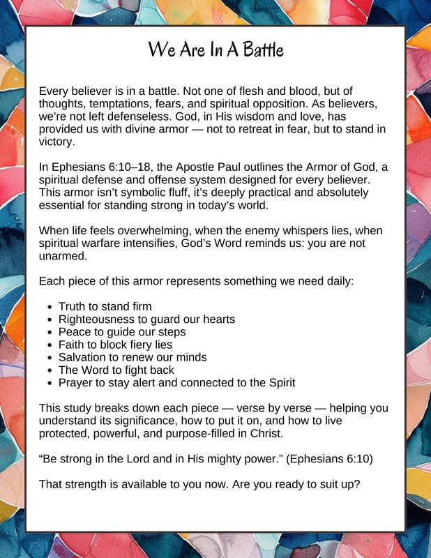 Armor of God Study Guide