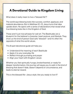The Beatitudes Blueprint