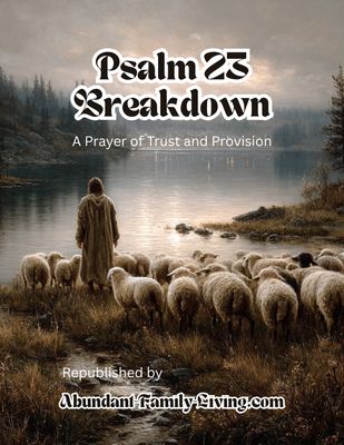 Psalm 23 Bible Study Printable | Verse-by-Verse Devotional &amp; Reflection Journal | Christian Scripture Study PDF | Printable Faith Workbook | Psalm 23 Breakdown