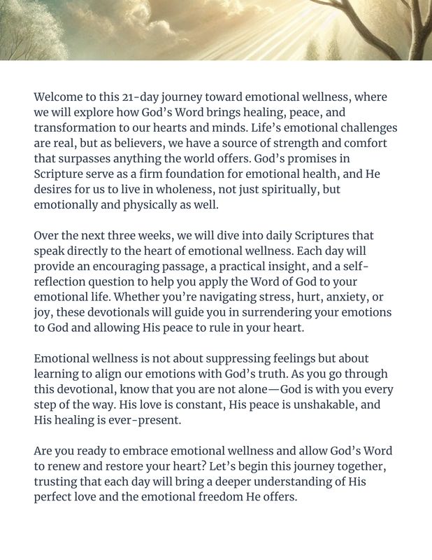 Emotionally Well:  21 Day Devotional Journal
