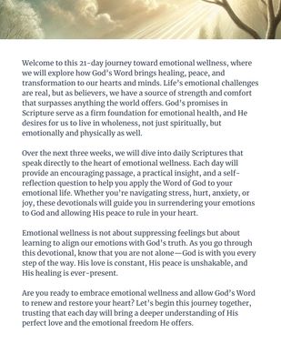 Emotionally Well:  21 Day Devotional Journal