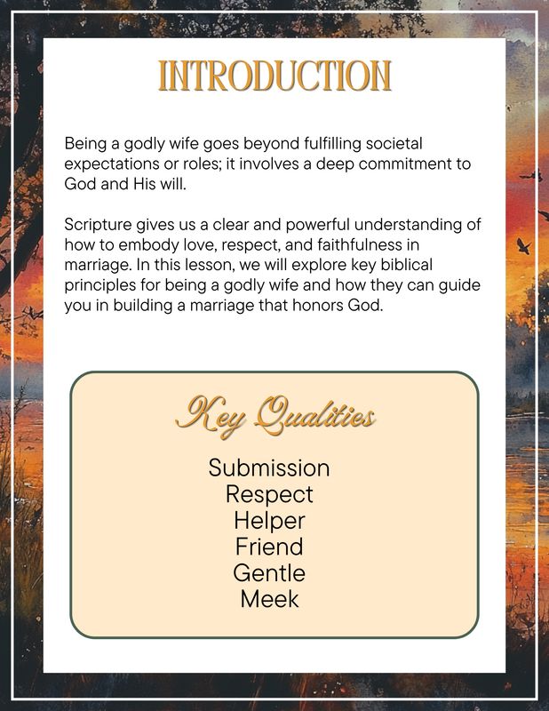 How to Be a Godly Wife Printable Bible Study | Christian Marriage Devotional Workbook | Biblical Wife Reflection Journal | Scripture Study PDF