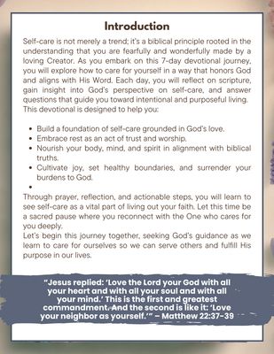 Self Care:  A 7 Day Mini Devotional