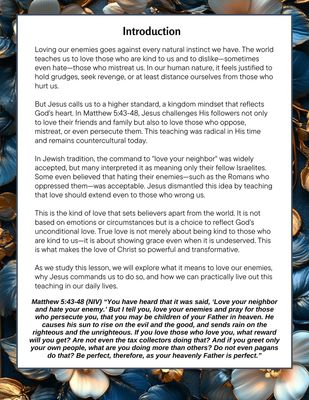 Love Your Enemies Bible Study Printable | Matthew 5:44 Christian Devotional Workbook | Forgiveness &amp; Grace Reflection Journal | Scripture Study PDF