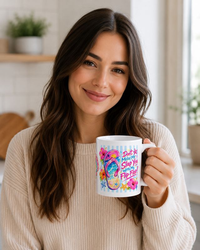 Don’t Make Me Slap You With My Flip-Flop Coffee Mug