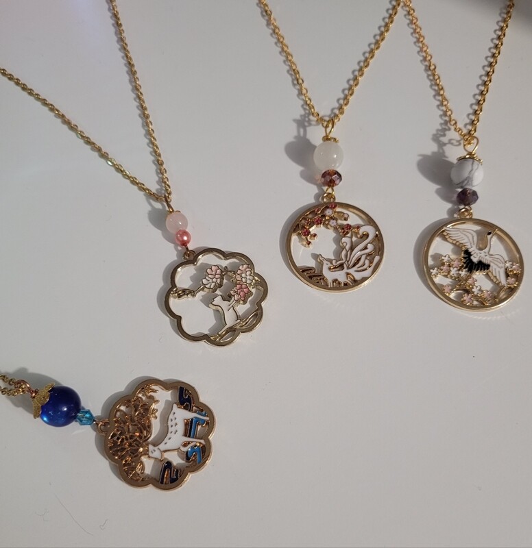 Pendentif Animaux et pierre naturelle 