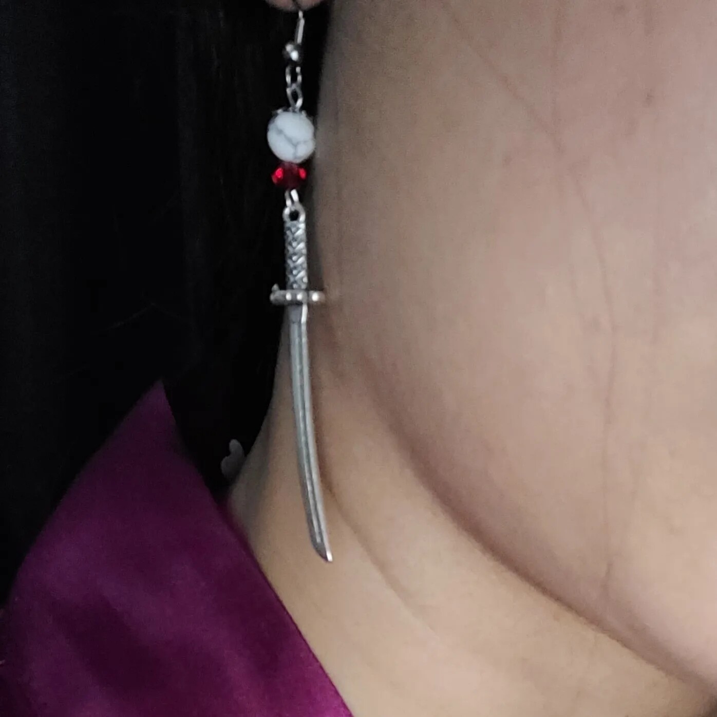 boucles d&#39;oreilles katana 