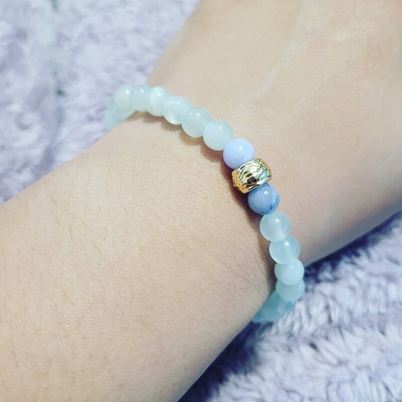 Bracelet Pastel Amazonite et Angelite