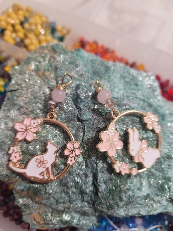 pendentif Best friends Chat et lapin 