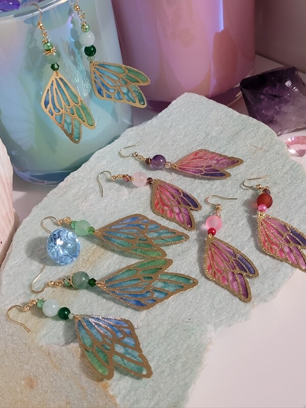 boucles d&#39;oreilles à l&#39;unité aile de papillon 