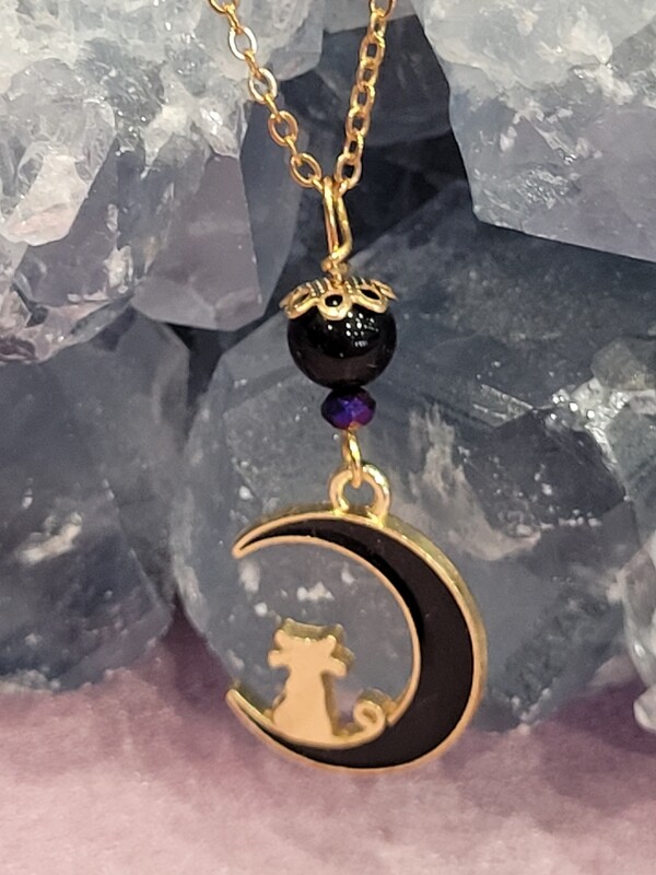 Chat et Lune noire