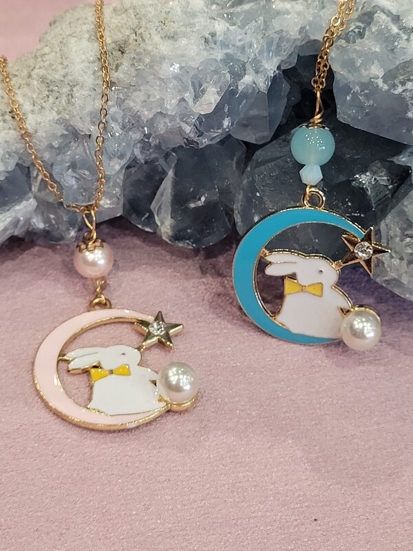 Pendentif Lapin Lune Best friends 