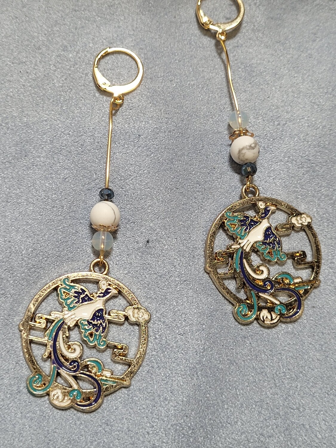 Boucles d&#39;oreilles Grue