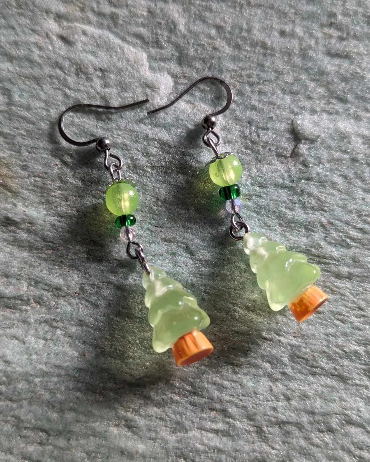 Boucles d&#39;oreilles Sapin phosphorescent 