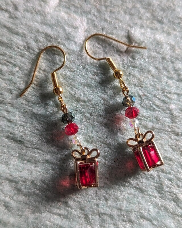 Boucles d&#39;oreilles Cadeaux rouge