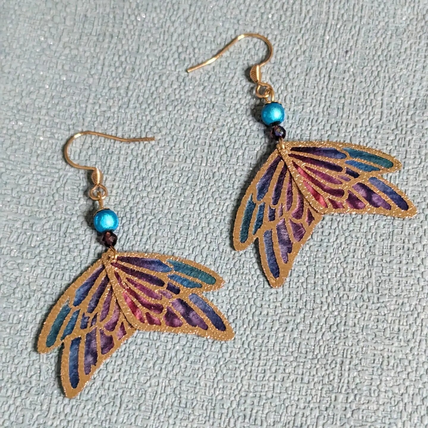 Boucles d&#39;oreilles Néon papillon