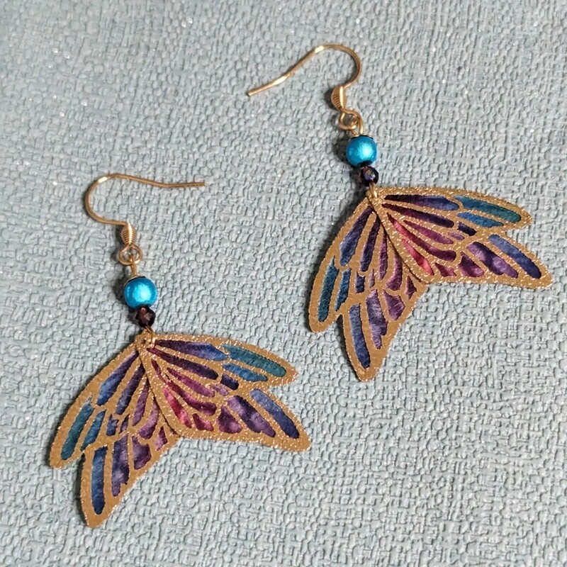 Boucles d&#39;oreilles Néon papillon