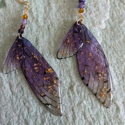 Boucles d'oreilles papillon violet 🦋