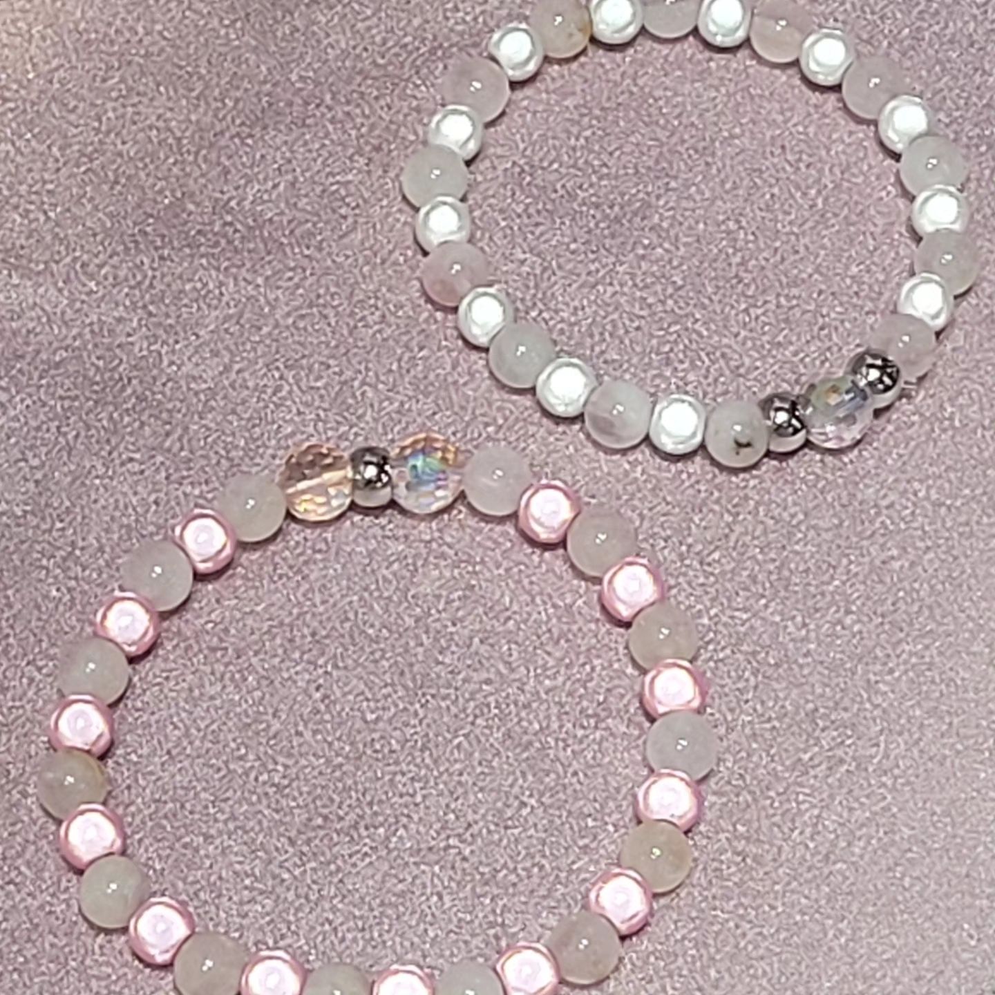 Bracelet guimauve de quartz 