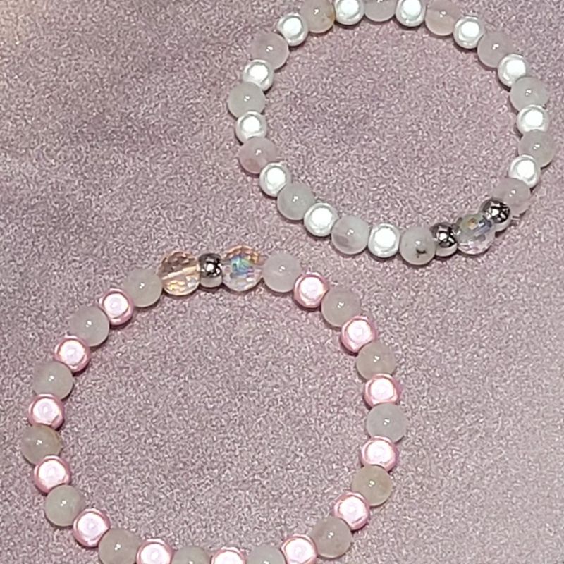 Bracelet guimauve de quartz 