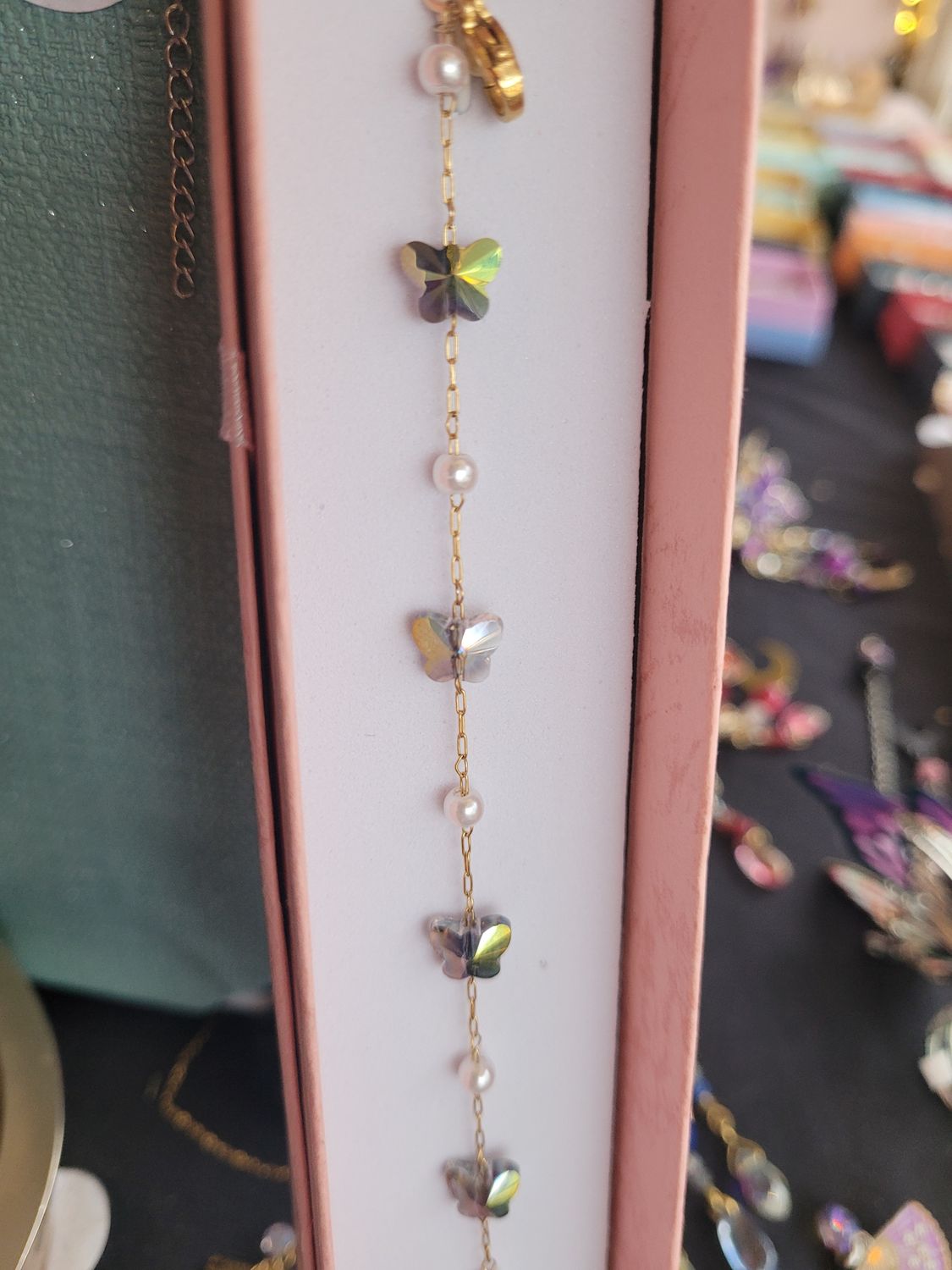 Bracelet papillon cristallin